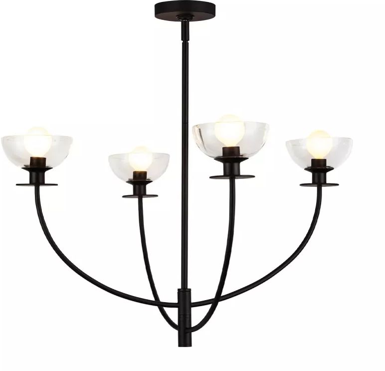 Elstead Lighting Sylvia lampada da soffitto 4x40 W nero ALM-SYLVIA4-BK-CL