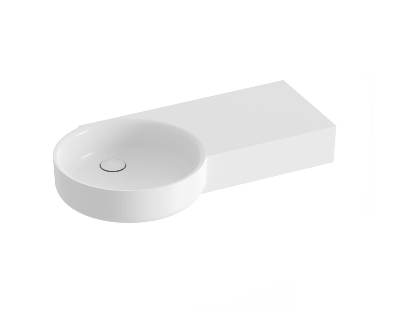 Ravak ARC lavabo 83x43.5 cm rettangolare con piano bianco lucida XJXP1383000