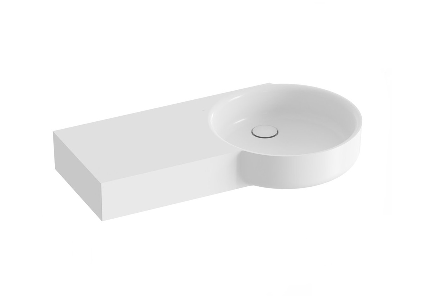 Ravak ARC lavabo 83x43.5 cm rettangolare con piano bianco lucida XJXL1383000