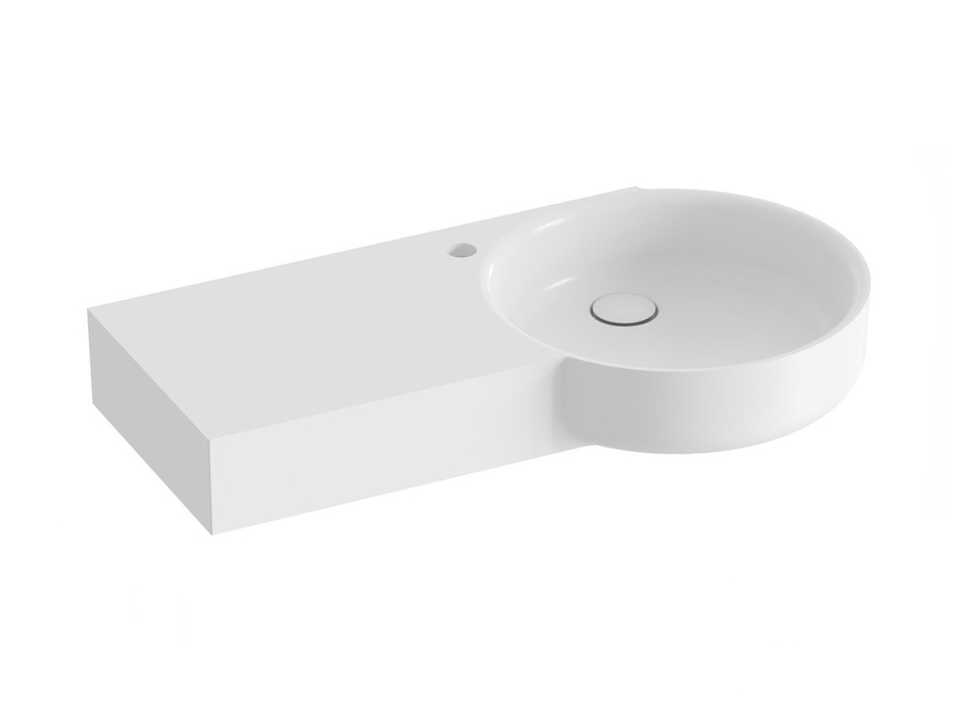 Ravak ARC lavabo 83x43.5 cm rettangolare con piano bianco lucida XJXL1283000