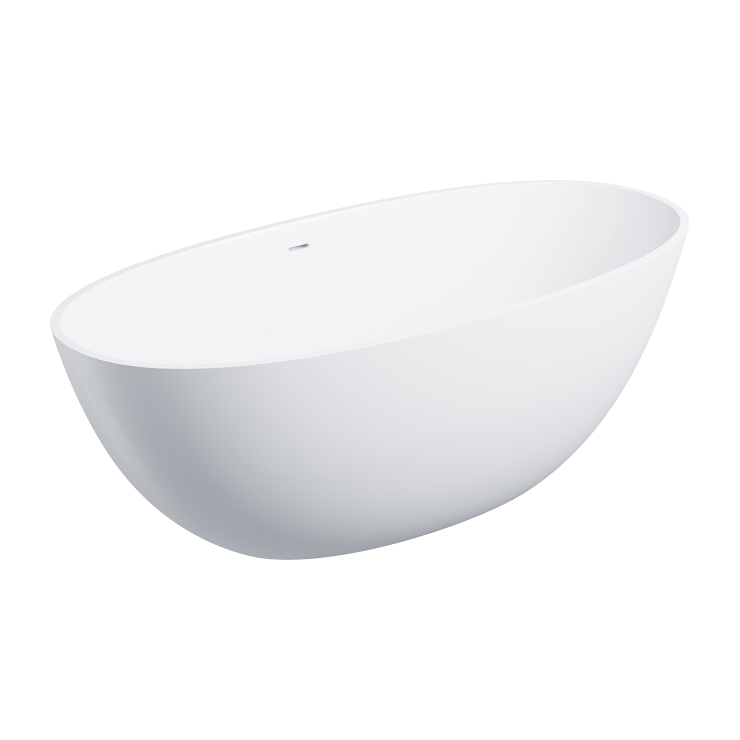 Omnires Shell M+ vasca da bagno freestanding 160x75 cm ovale bianco SHELLWWZPBM