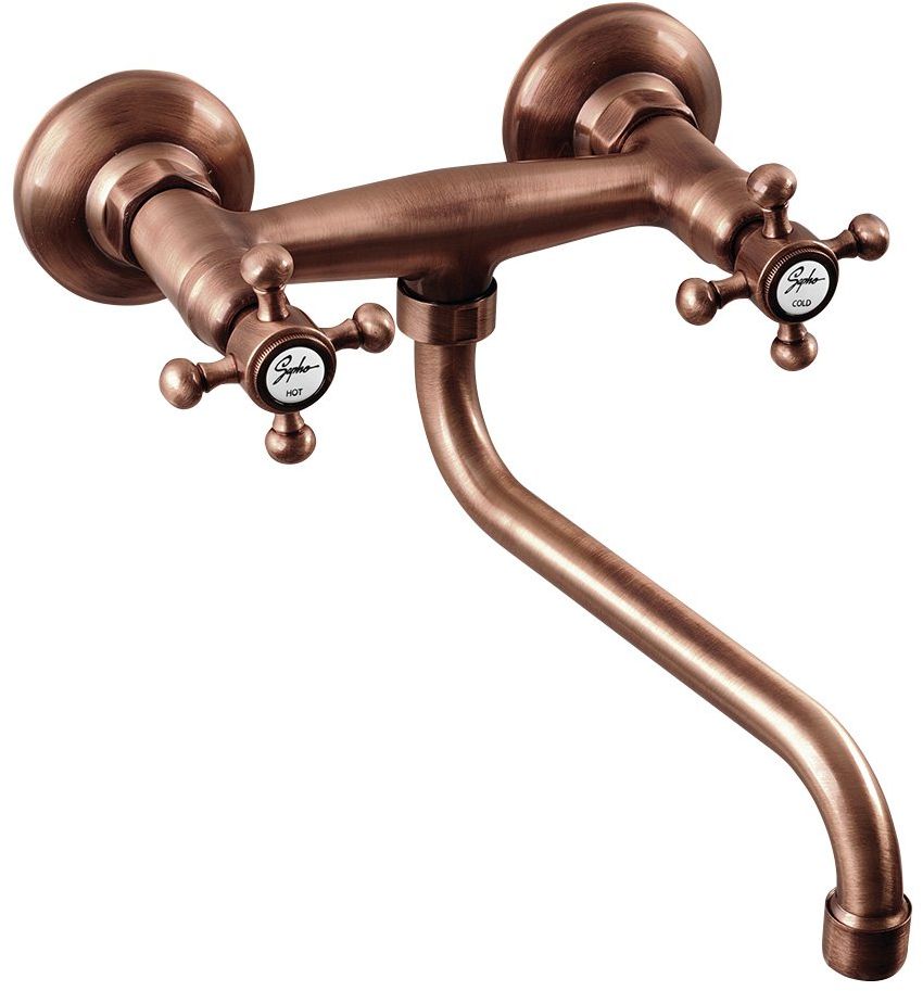 Sapho Antea rubinetto per lavabo a parete rame 3064