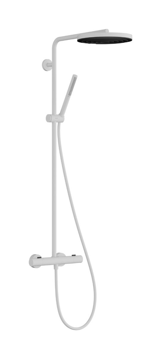 Hansgrohe Pulsify S Puro set doccia a parete con termostato con soffione bianco 24222700