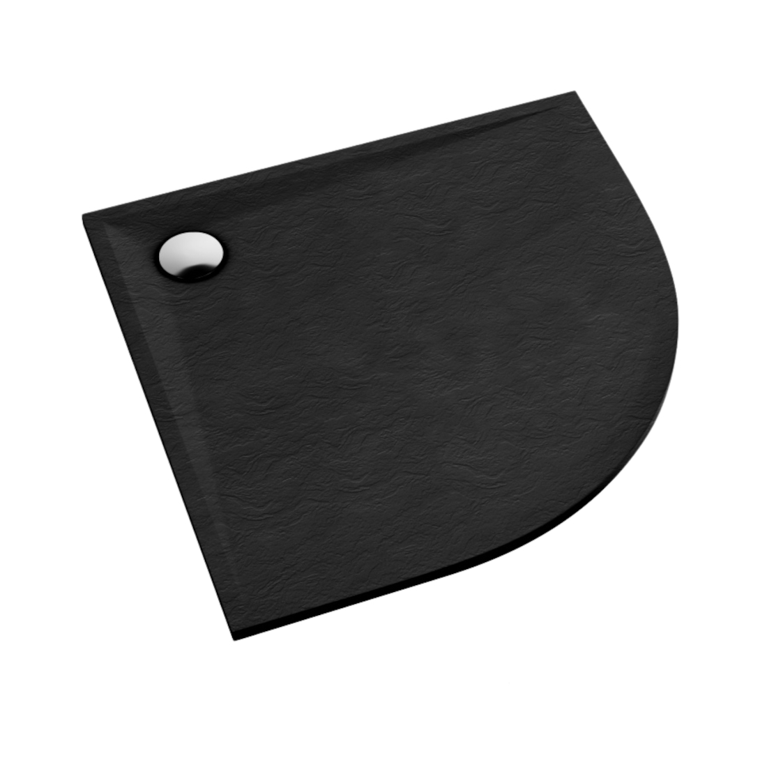 Schedline Libra Black Stone piatto doccia semicircolare 90x90 cm nero 3SP.L1O-9090/C/ST