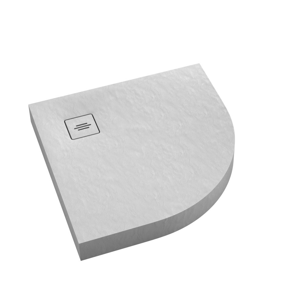 Schedline Nonlimits White Stone piatto doccia semicircolare 90x90 cm bianco 3ST.N1O-9090/B/ST-M1/B/ST