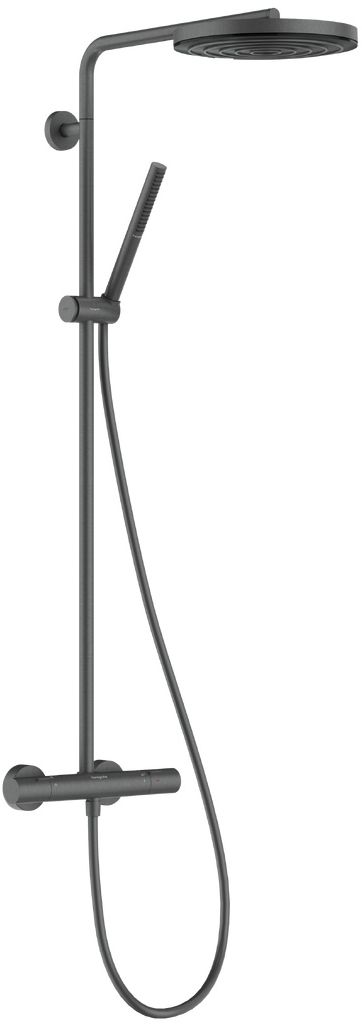 Hansgrohe Pulsify S Puro set doccia a parete con termostato con soffione cromo-nero 24223340