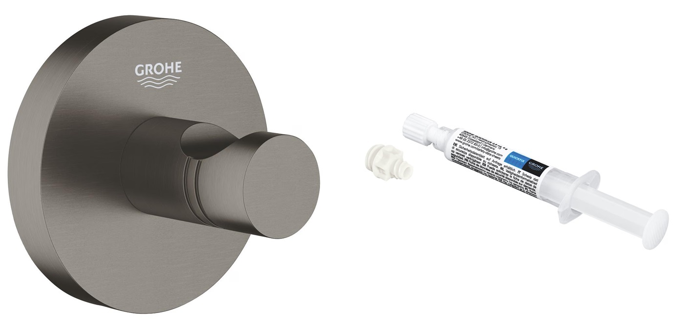 Set portasciugamani Grohe Start 41173AL0, colla Grohe QuickGlue 41127000