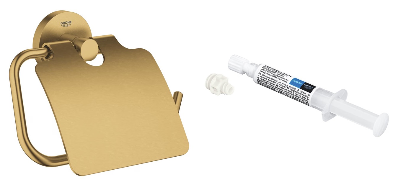 Set portarotolo Grohe Start 41179GN0, colla Grohe QuickGlue 41127000