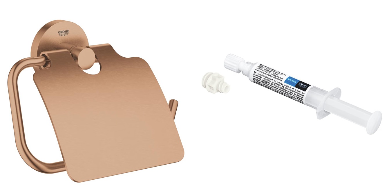 Set portarotolo Grohe Start 41179DL0, colla Grohe QuickGlue 41127000