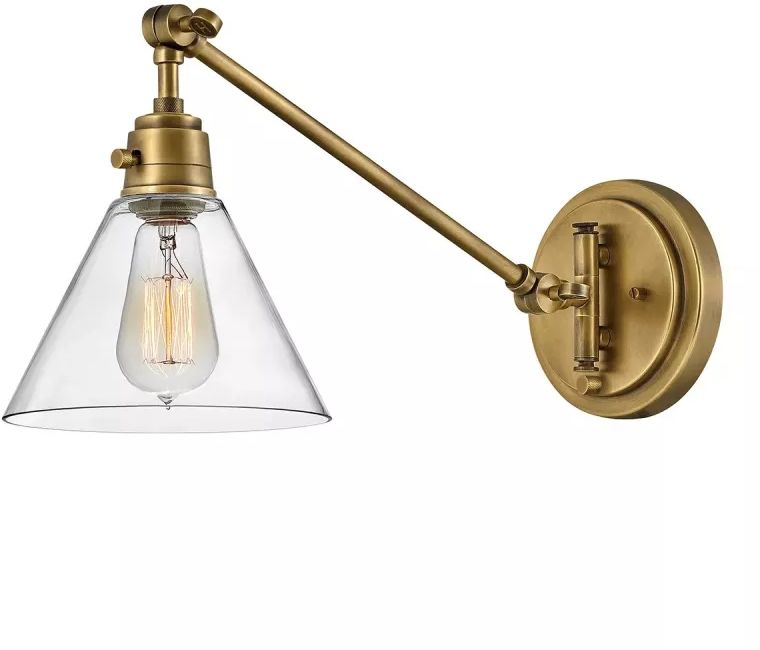 Elstead Lighting Arti lampada da parete 1x60 W ottone HK-ARTI-1W-HB-CG