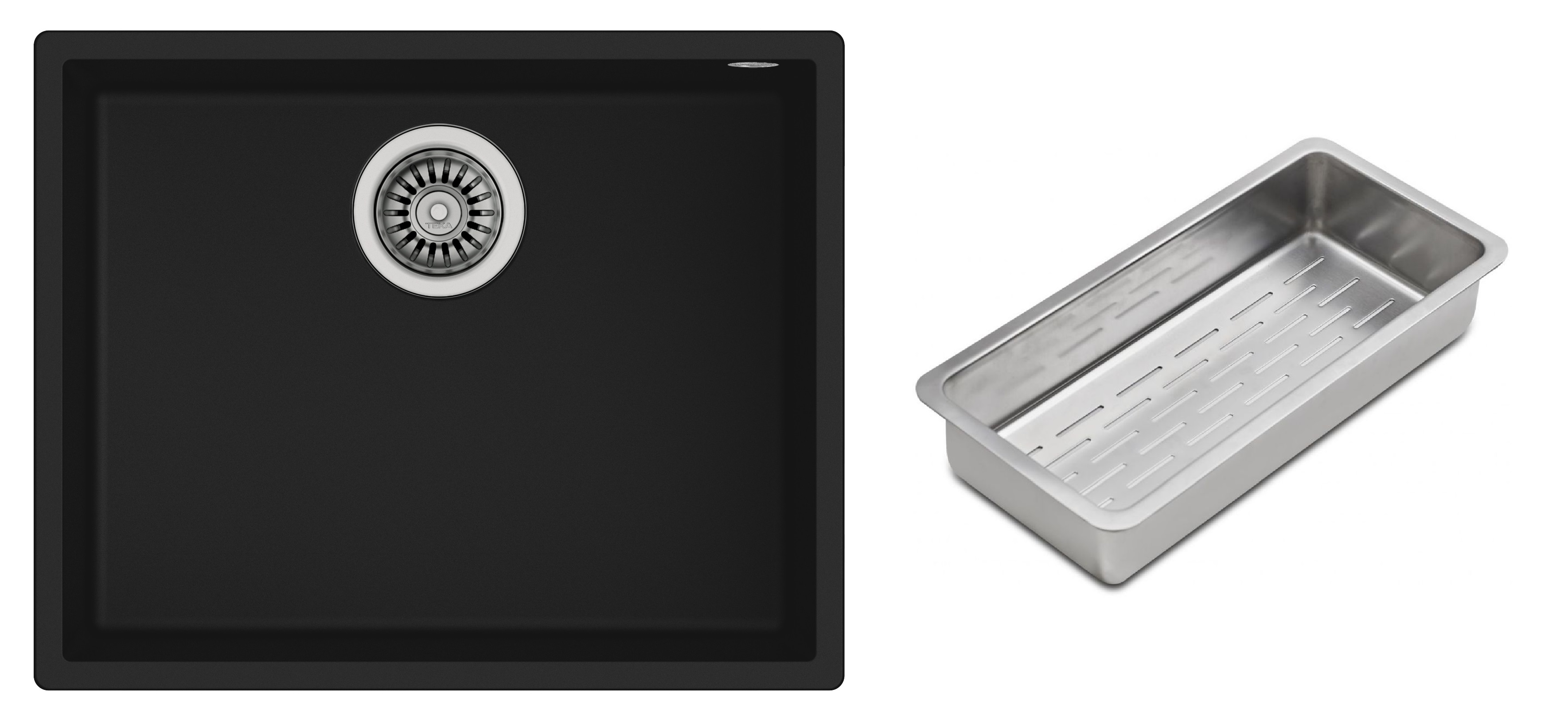 Set lavello Tegranit Teka Square 115230020, inserto gocciolatoio Teka 40199072