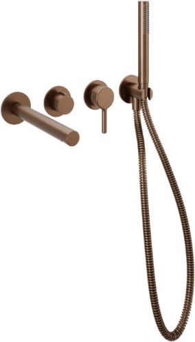 Set rubinetto per vasca e doccia Excellent Pi AREX.1240.02CB, collegamento del tubo flessibile con maniglia Excellent Pi AREX.1241CB, AREX.1242CB, AREX.SH.023CB