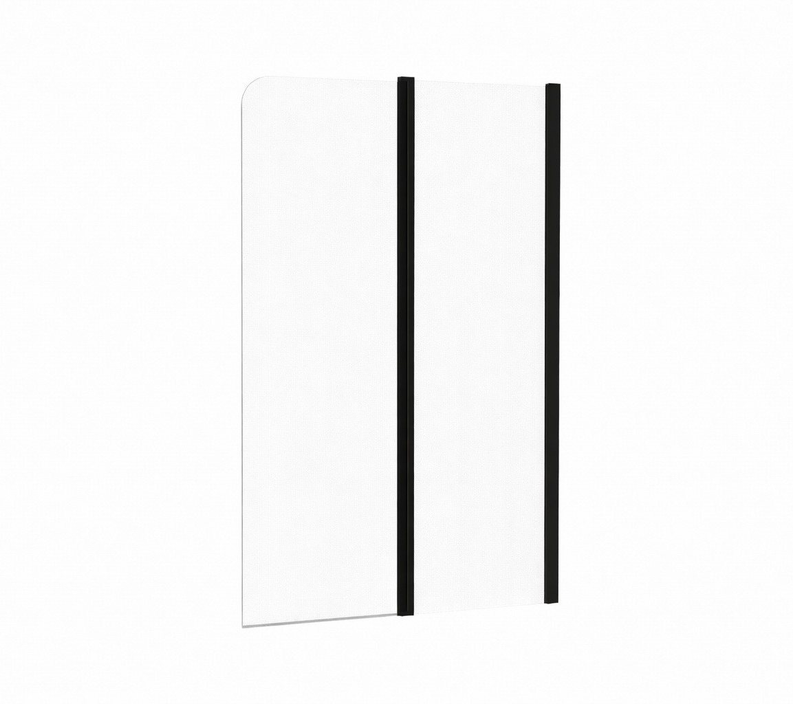 Ravak Chrome parete vasca 100 cm 2 ante nero lucida/vetro trasparente 7QRA0300Z1