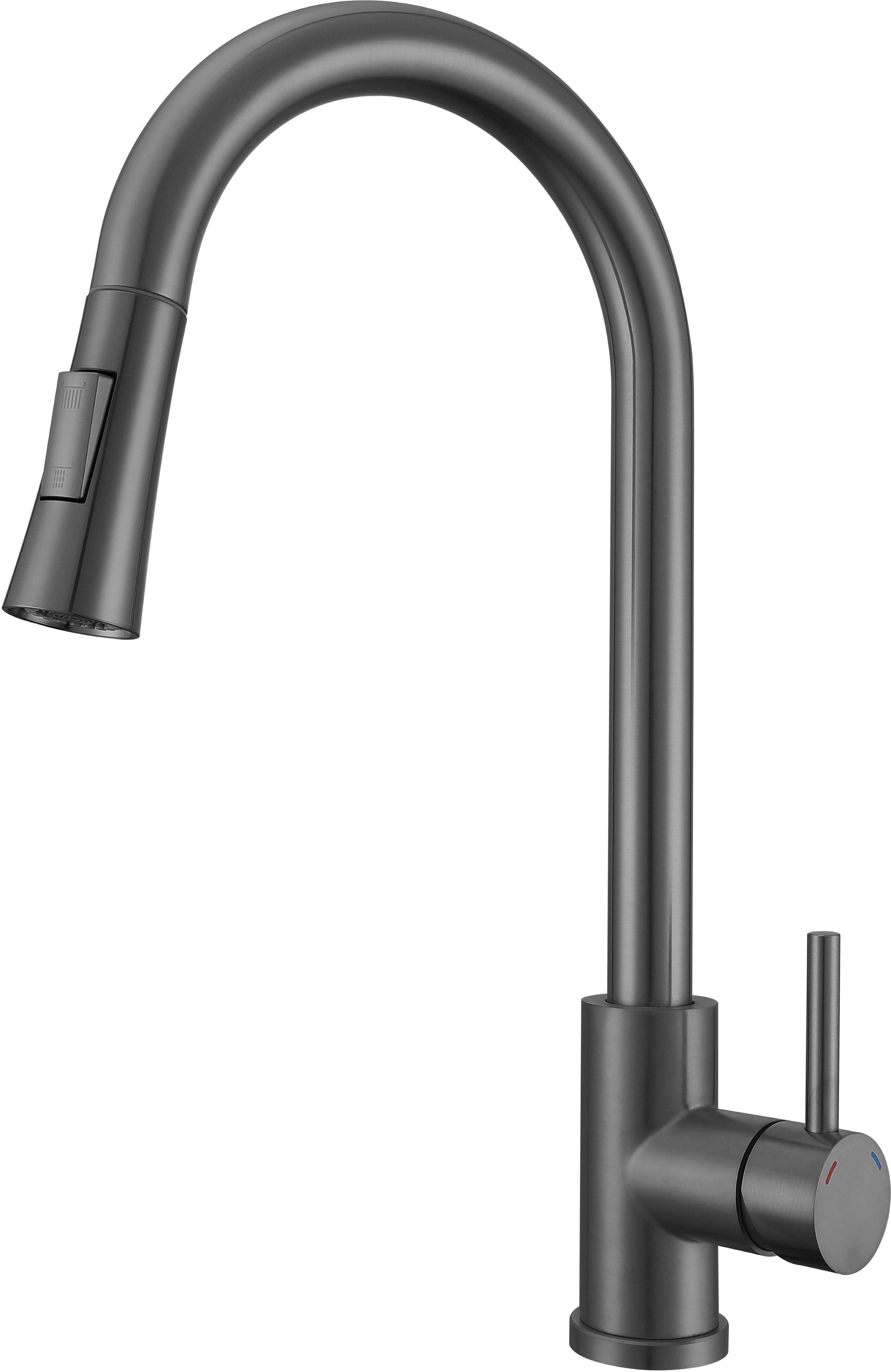 Ruvetti Edera rubinetto da cucina verticale grafite/grigio 1003PVDGR
