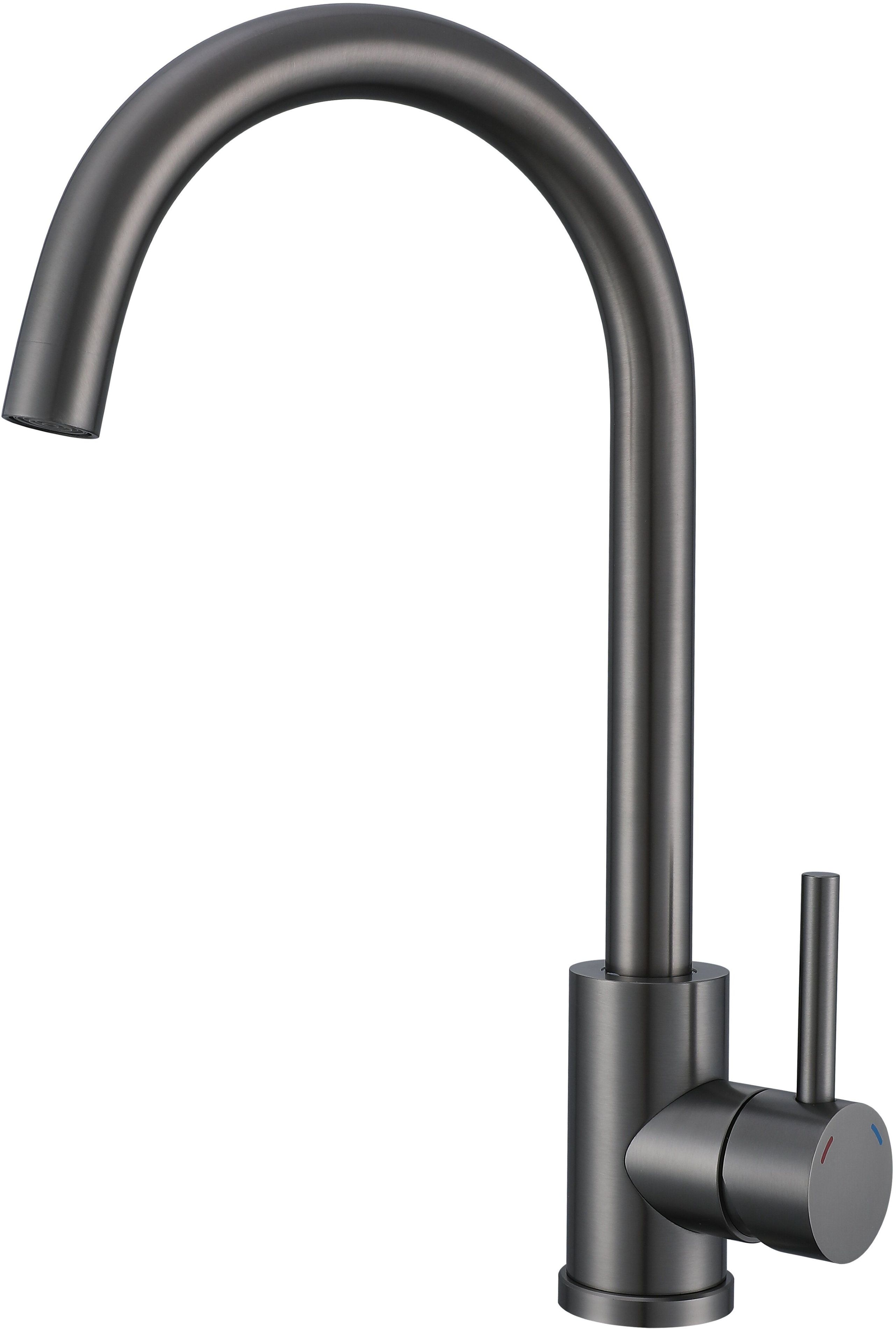 Ruvetti Fiori rubinetto da cucina verticale grafite/grigio 1001PVDGR