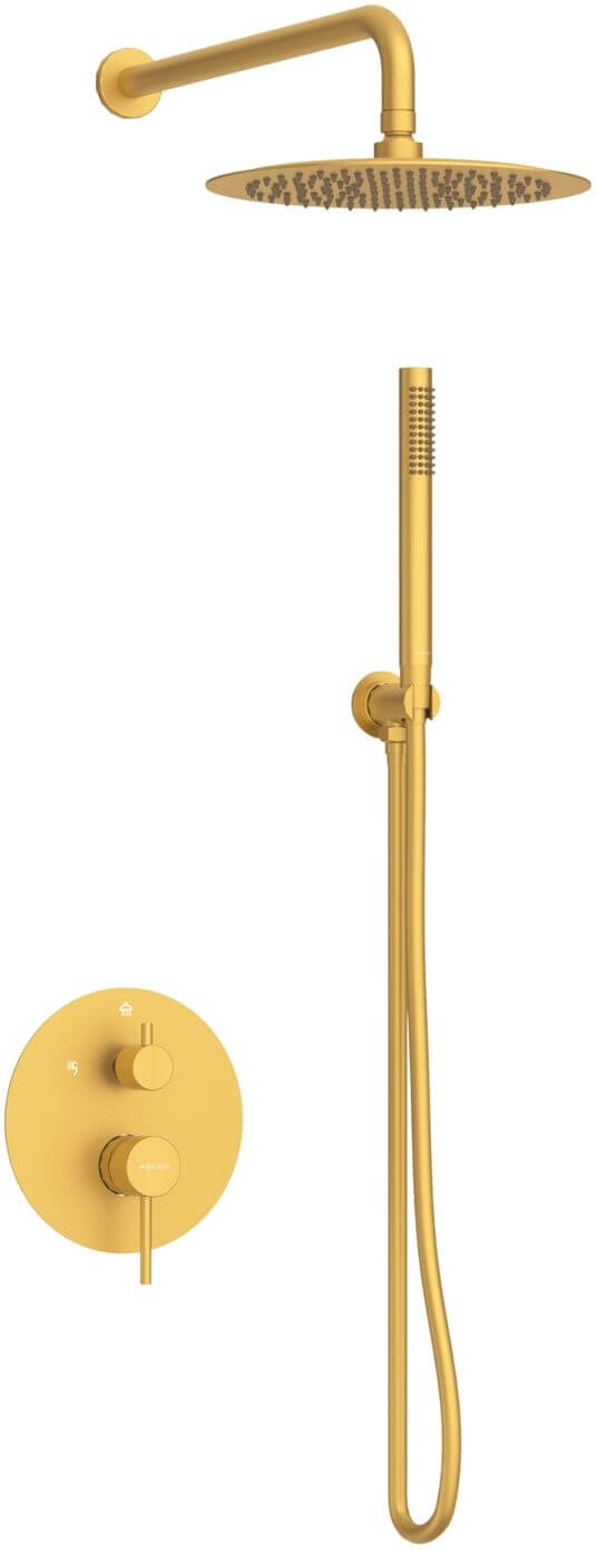 Balneo Cascade set doccia da incasso con soffione oro H0301040606