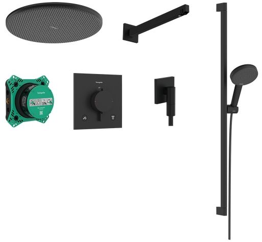 Hansgrohe Raindance Alive Select S set doccia da incasso con termostato con soffione nero 24622670