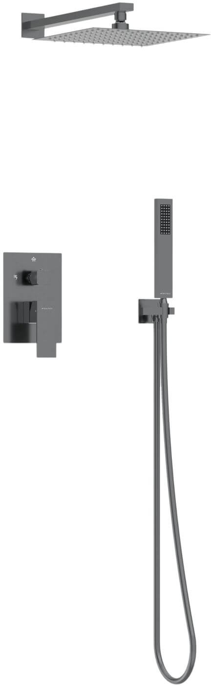 Balneo Cascade set doccia da incasso con soffione grafite H0301070607