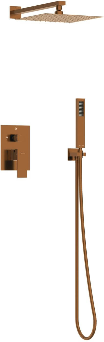 Balneo Cascade set doccia da incasso con soffione rame H0301050607