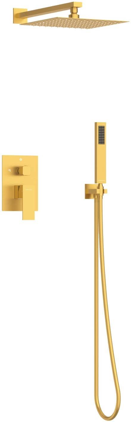 Balneo Cascade set doccia da incasso con soffione oro H0301040607