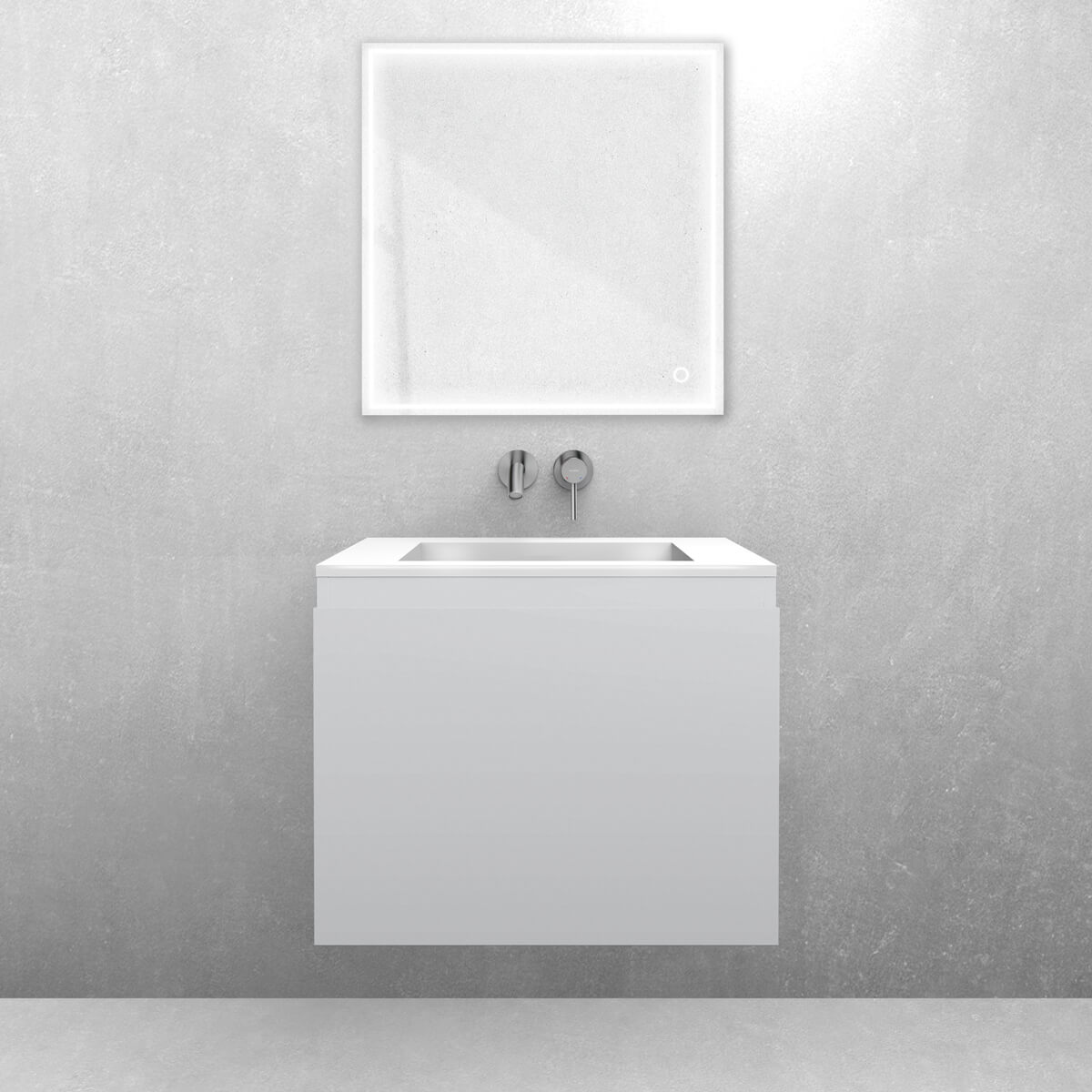 Set lavabo Oltens Stila 40200000, armadietto Oltens Vernal 60013700