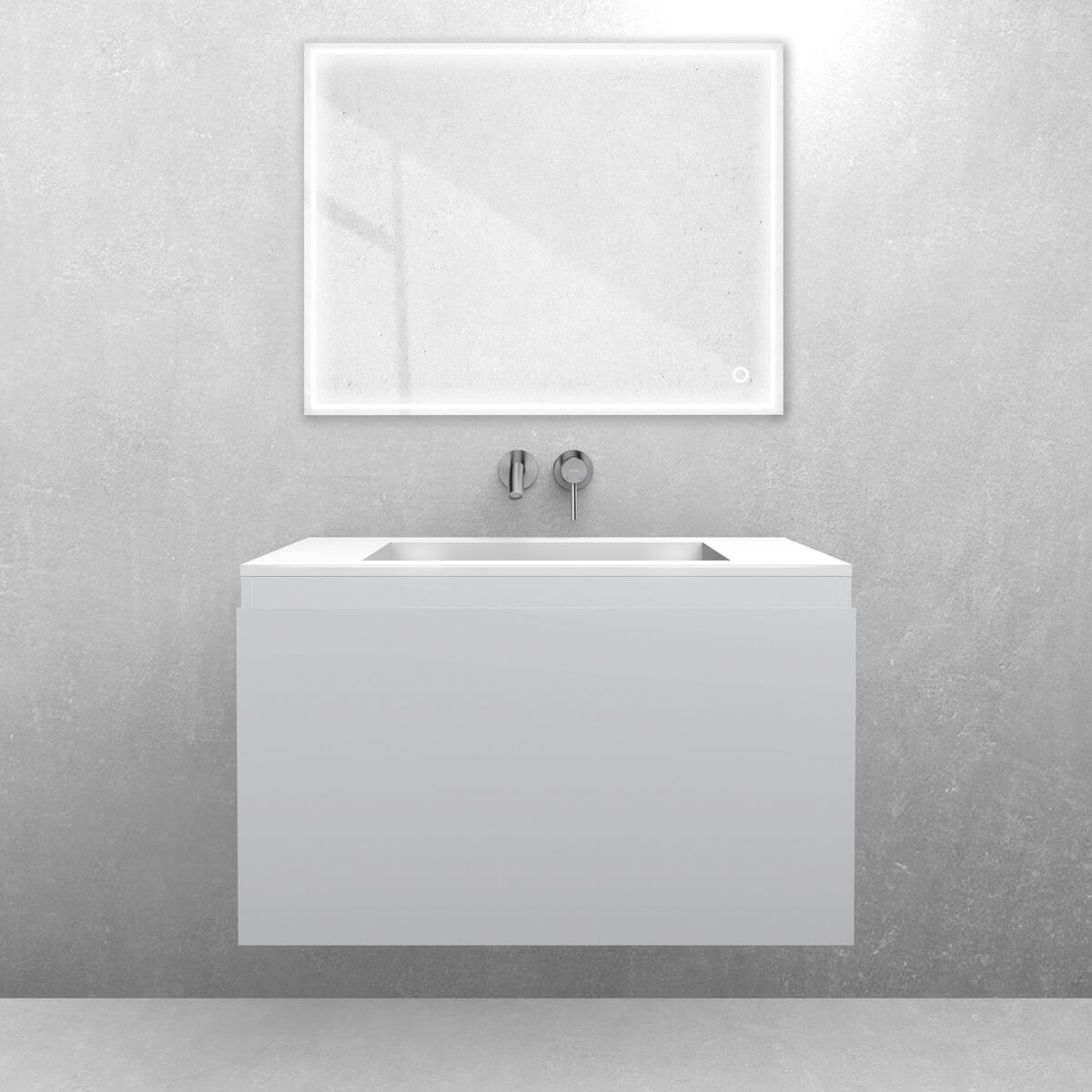 Set lavabo Oltens Stila 40201000, armadietto Oltens Vernal 60014700