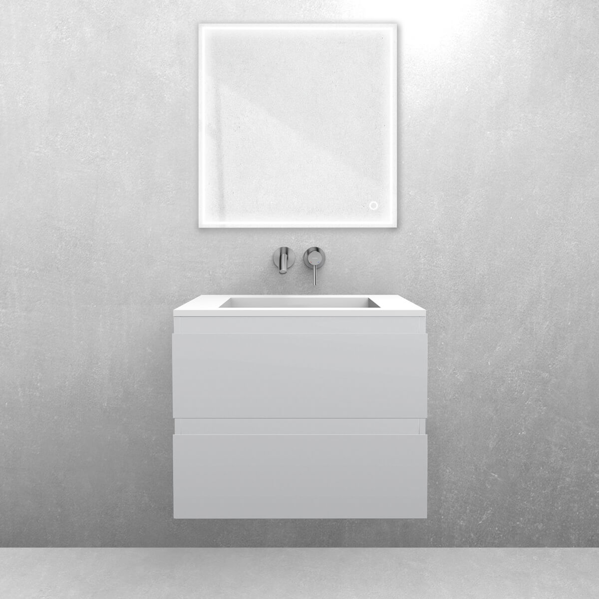 Set lavabo Oltens Stila 40200900, armadietto Oltens Vernal 60000700