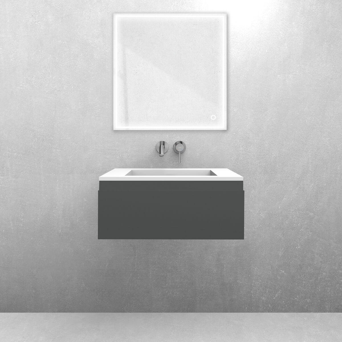 Set lavabo Oltens Stila 40200900, armadietto Oltens Vernal 60009400