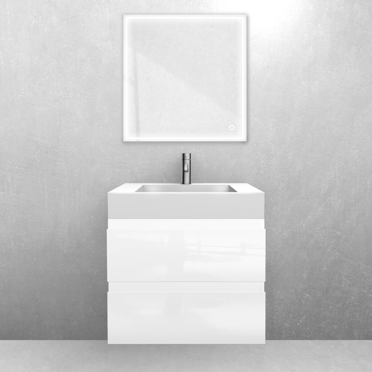 Set lavabo Oltens Stila 40000000, armadietto Oltens Vernal 60002000
