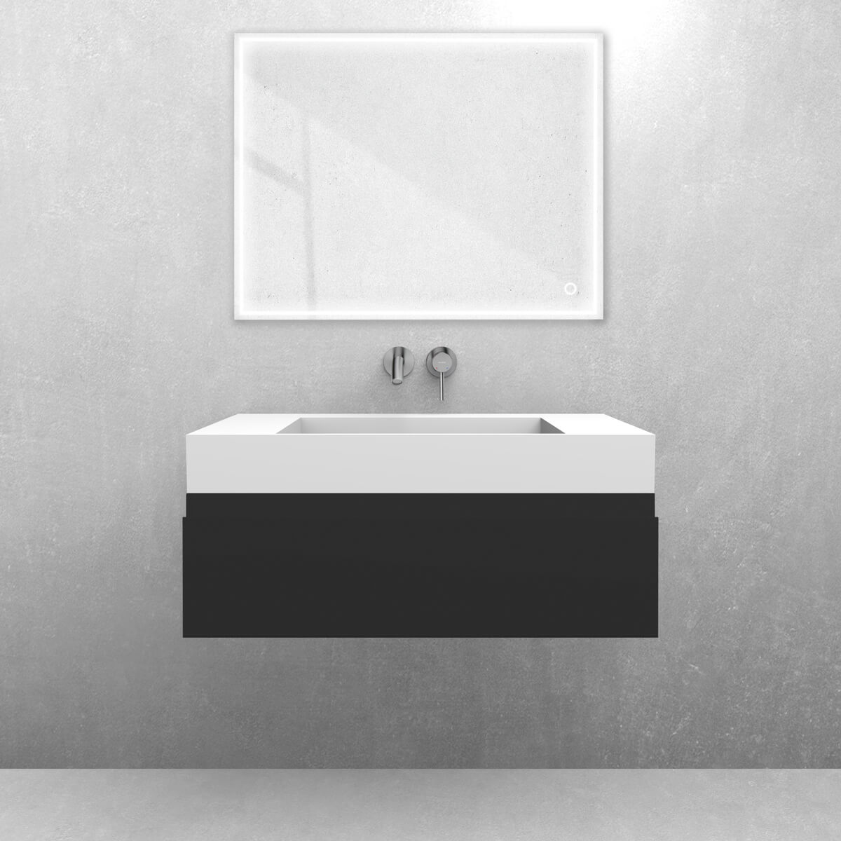 Set lavabo Oltens Stila 40001900, armadietto Oltens Vernal 60010300