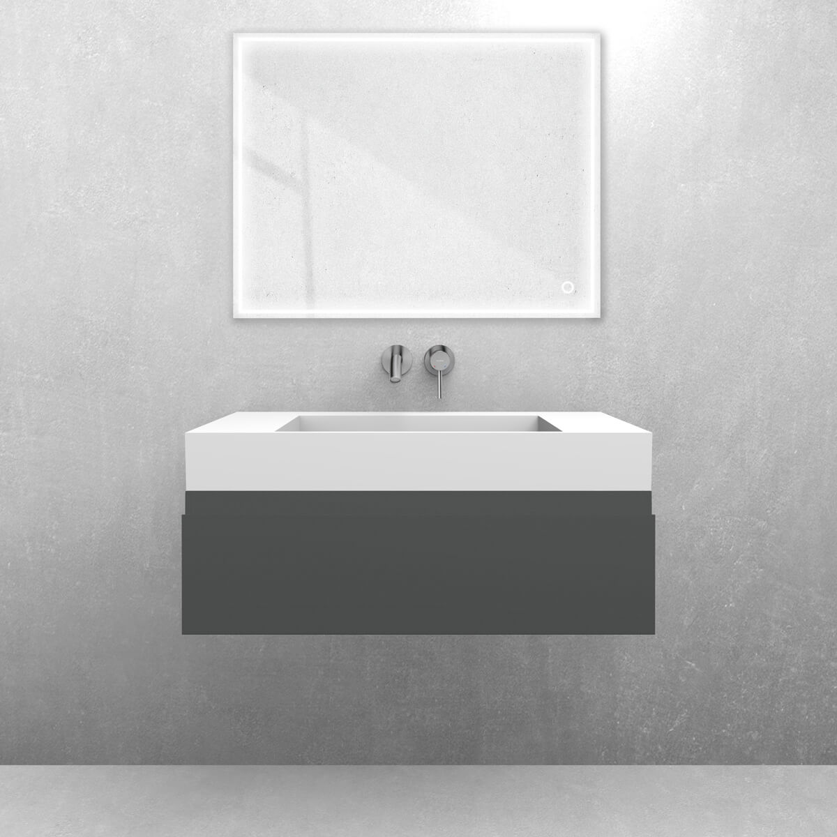 Set lavabo Oltens Stila 40001900, armadietto Oltens Vernal 60010400