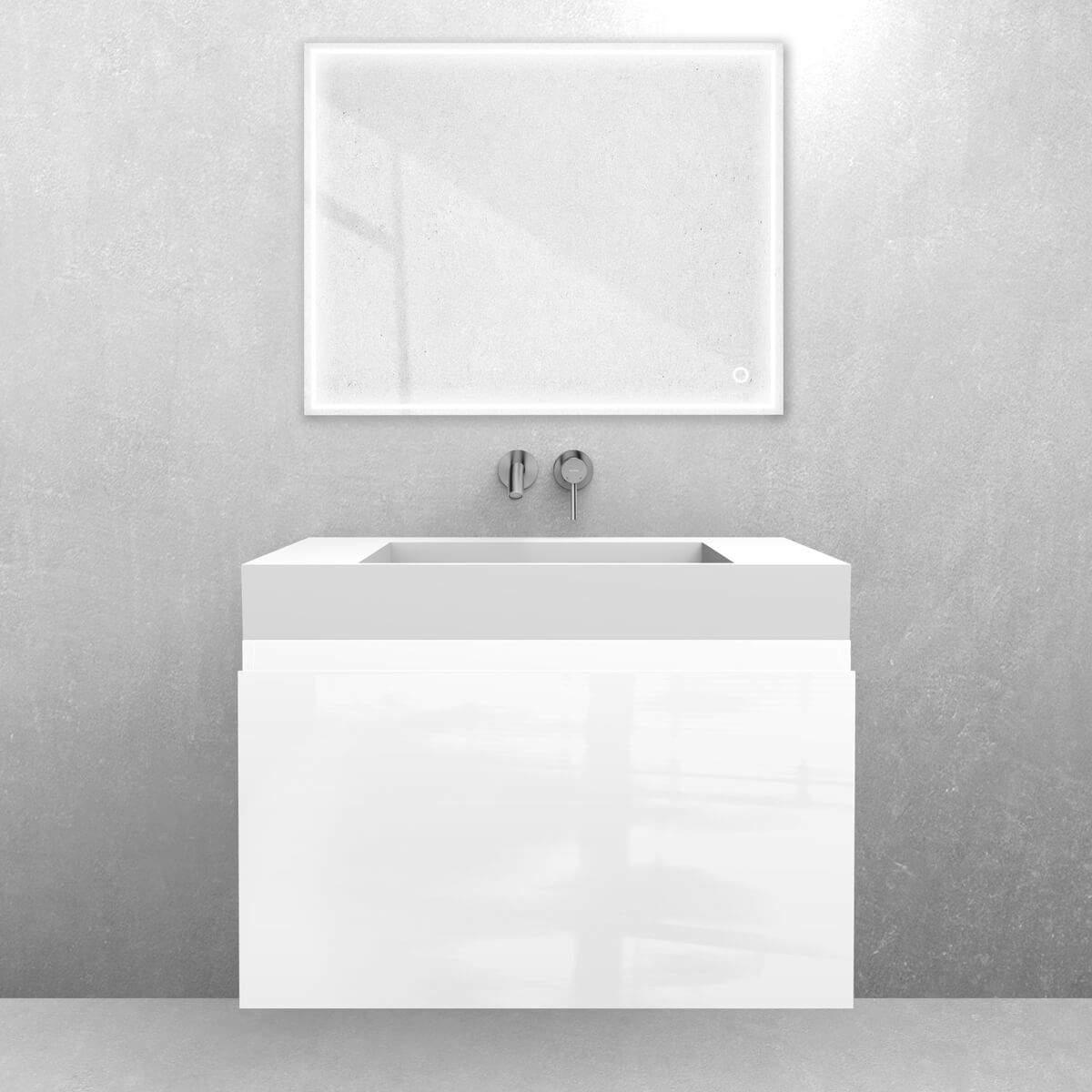 Set lavabo Oltens Stila 40001900, armadietto Oltens Vernal 60014000