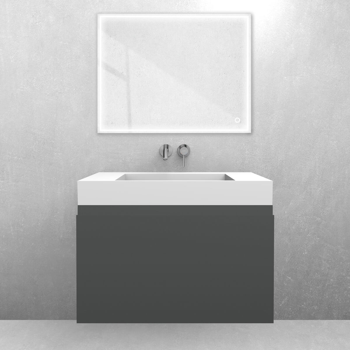 Set lavabo Oltens Stila 40001900, armadietto Oltens Vernal 60014400