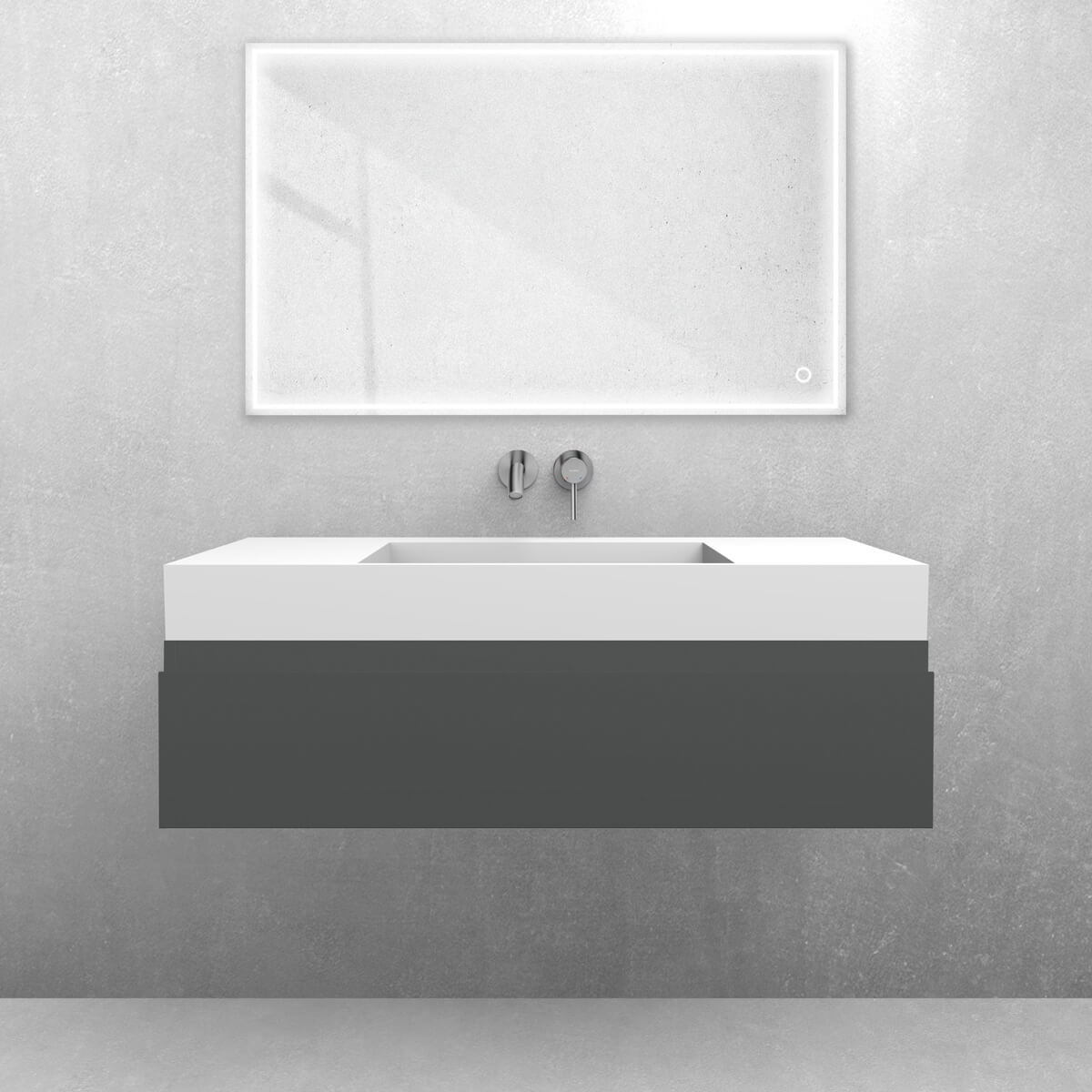 Set lavabo Oltens Stila 40003900, armadietto Oltens Vernal 60011400