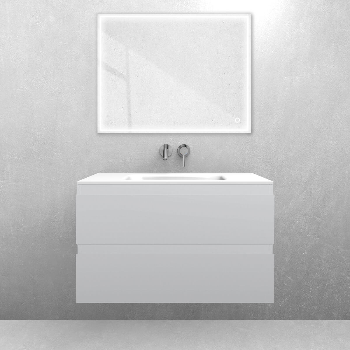 Set lavabo Oltens Kalla 40210000, armadietto Oltens Vernal 60001700