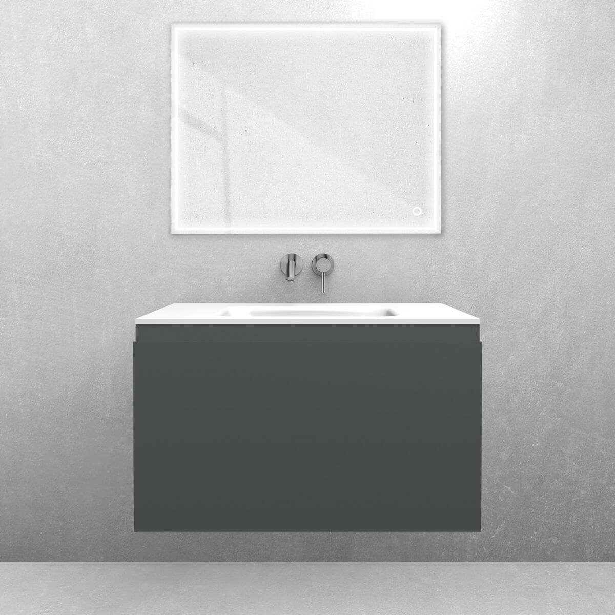 Set lavabo Oltens Kalla 40210000, armadietto Oltens Vernal 60014400