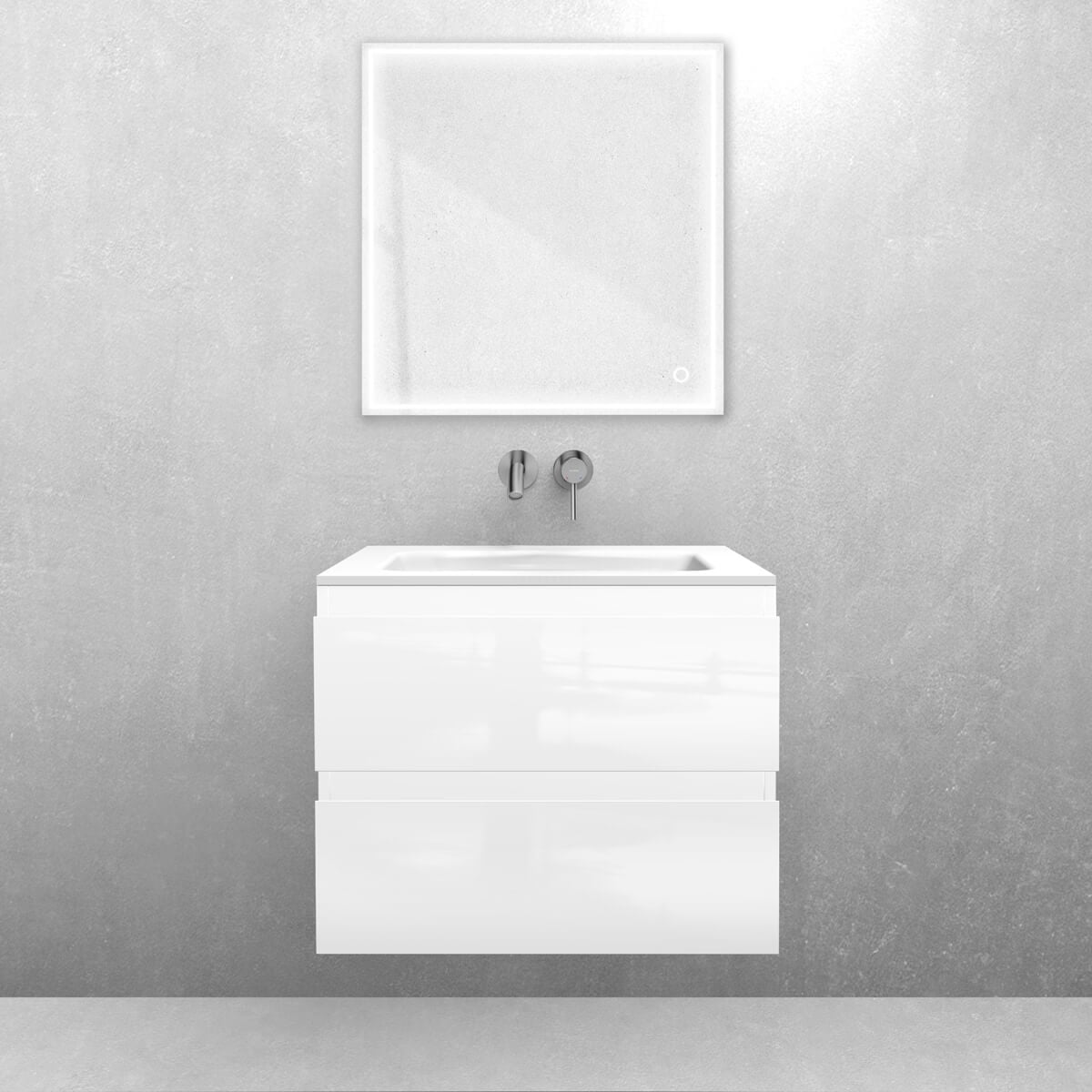 Set lavabo Oltens Kalla 40207900, armadietto Oltens Vernal 60002000