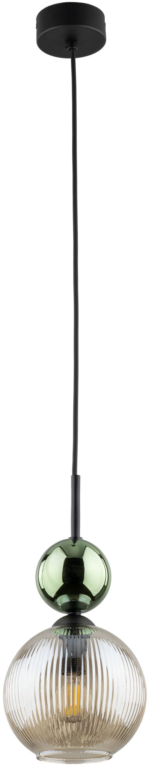 TK Lighting Sophia Green Cognac lampada sospesa 1x10 W verde-marrone 11145