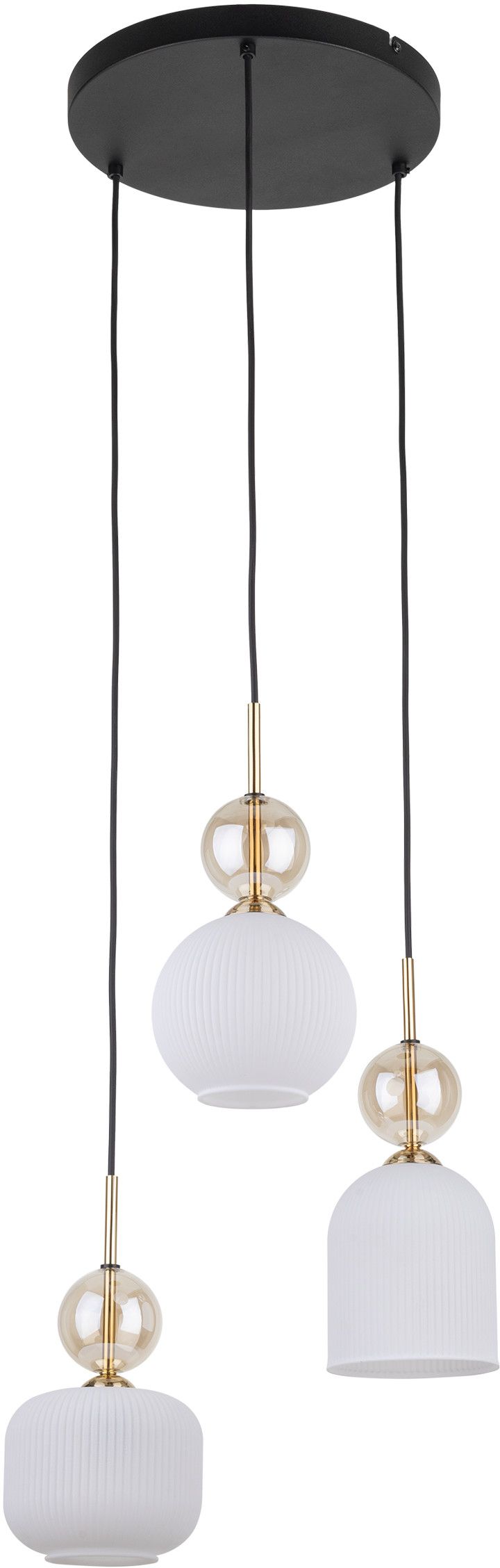 TK Lighting Sophia Cognac White lampada sospesa 3x10 W bianco-oro 11592
