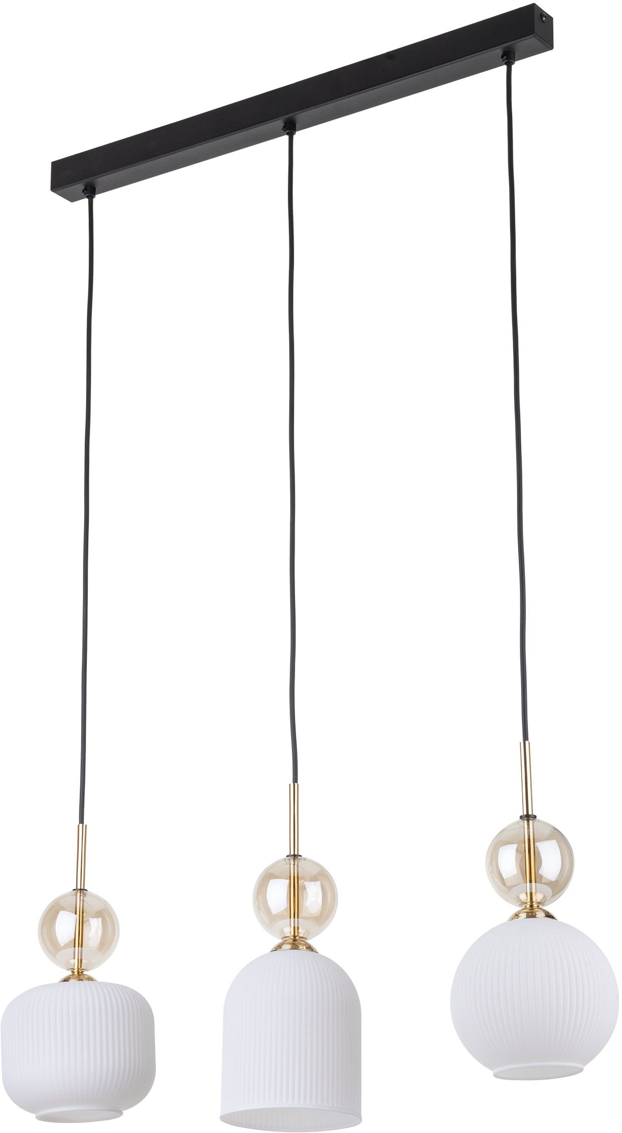 TK Lighting Sophia Cognac White lampada sospesa 3x10 W bianco-oro 11591