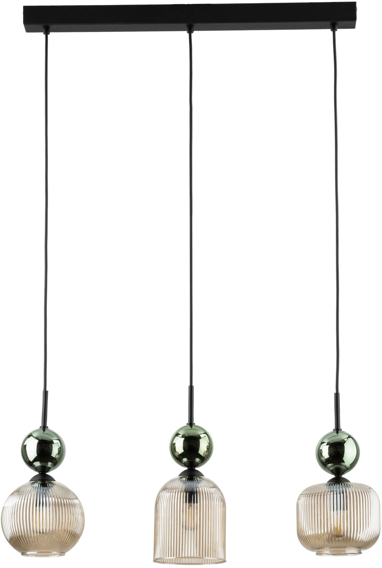 TK Lighting Sophia Green Cognac lampada sospesa 3x10 W verde-marrone 11147