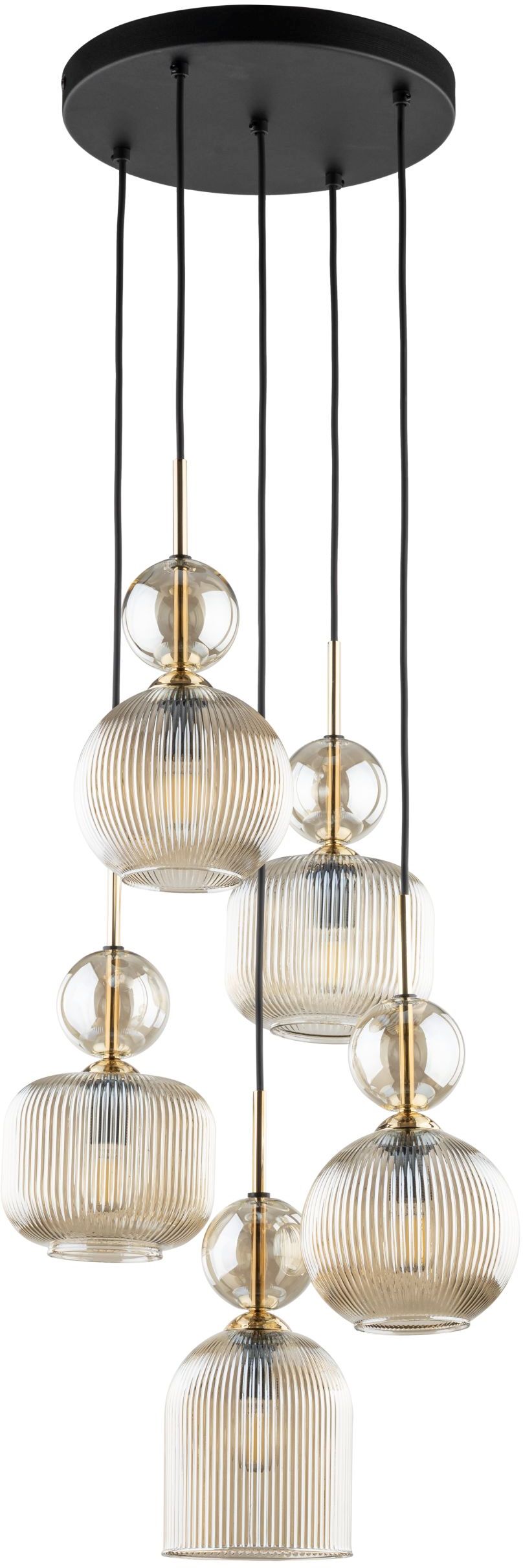 TK Lighting Sophia Cognac lampada sospesa 5x10 W marrone-ambra 11043