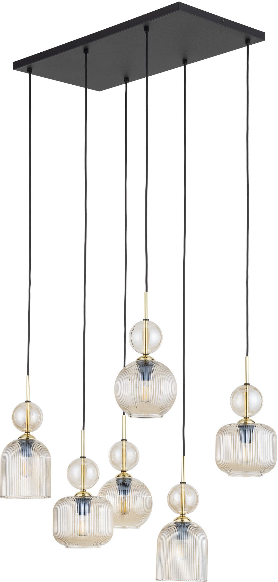 TK Lighting Sophia Cognac lampada sospesa 6x10 W marrone-ambra 11044