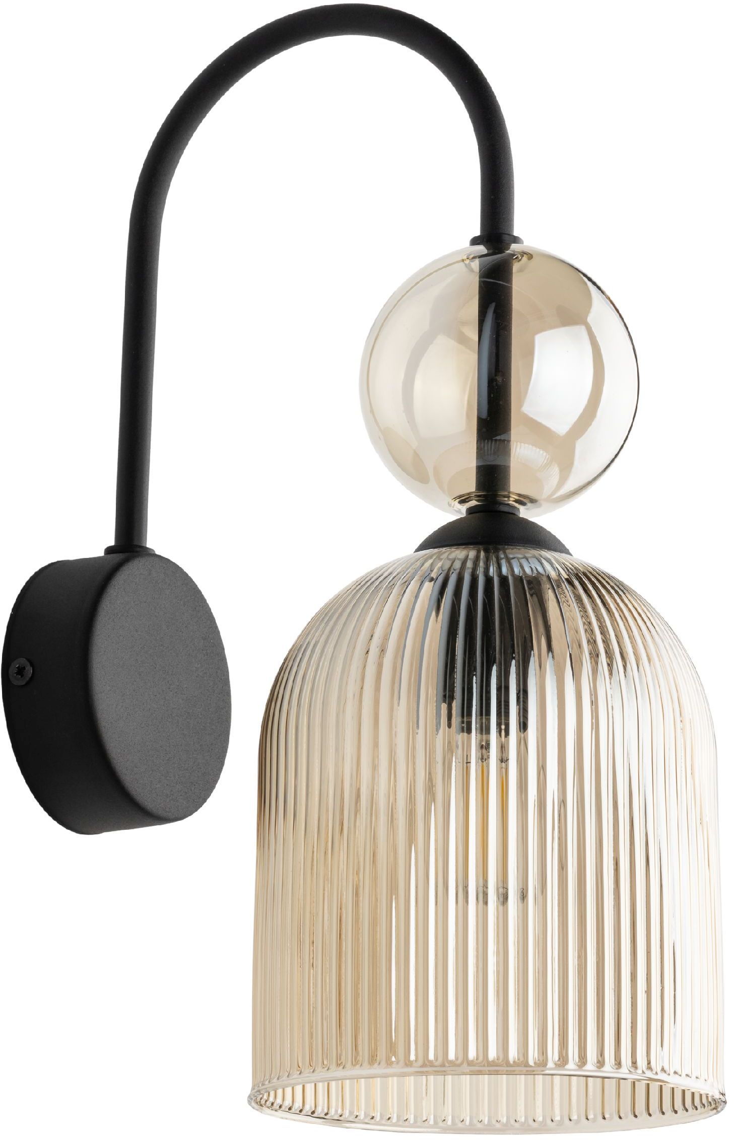 TK Lighting Sophia Cognac lampada da parete 1x10 W nero-marrone 11140