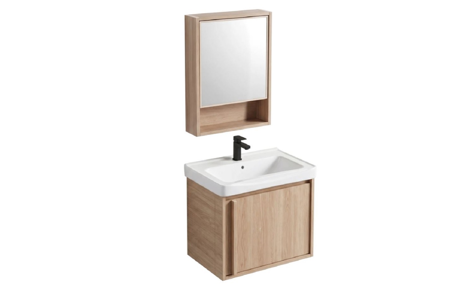 Rea Gama lavabo con armadietto e specchio 50 cm bronzo REA-M0202