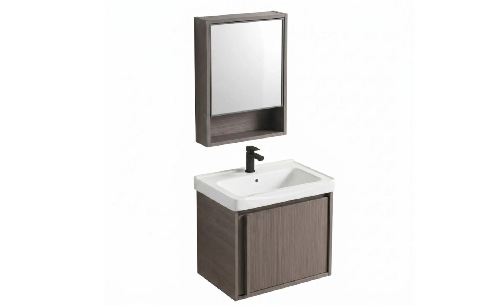 Rea Gama lavabo con armadietto e specchio 50 cm bronzo REA-M0201