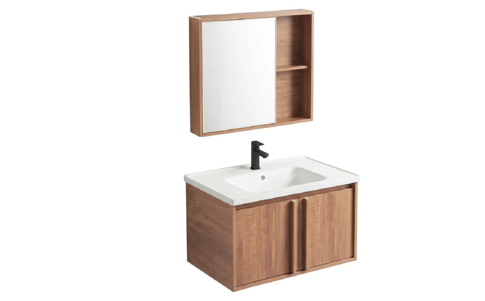Rea Gama lavabo con armadietto e specchio 60 cm bronzo REA-M0204