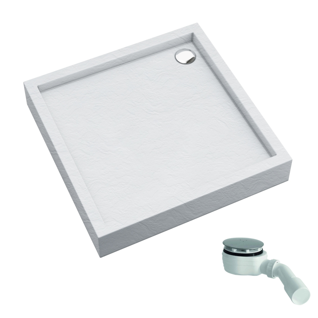 Schedline Favory Plus White Stone piatto doccia quadrato 80x80 cm bianco 3ST.F1K-8080/B/ST