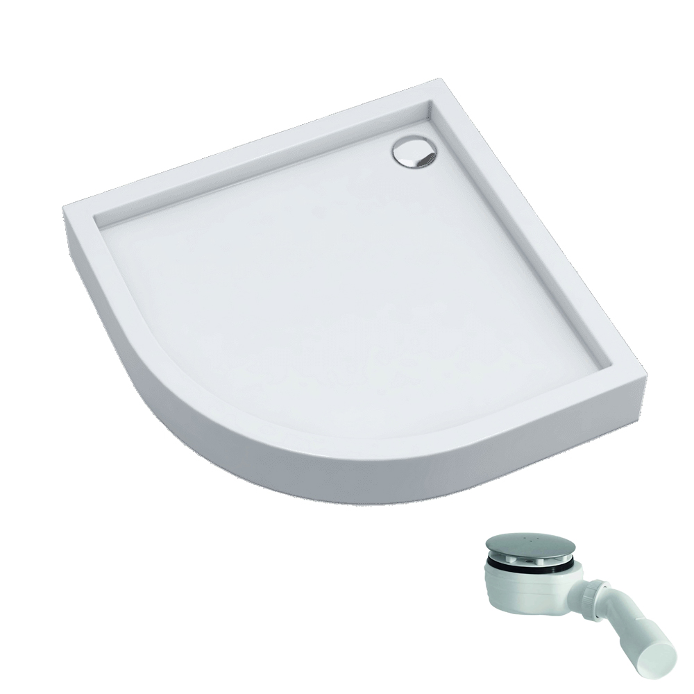 Schedline Favory Plus White Stone piatto doccia semicircolare 80x80 cm bianco 3ST.F1O-8080/B/ST