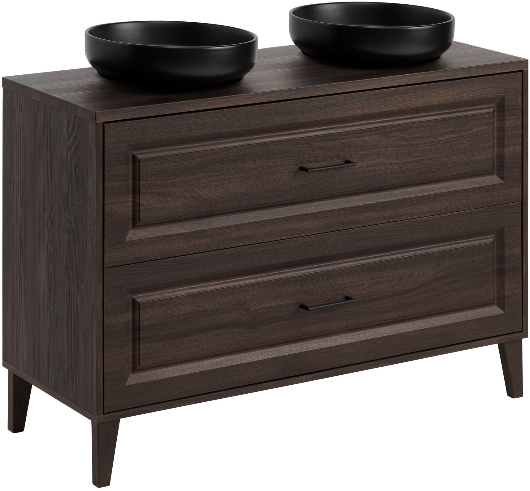Set armadietto Comad Dorothy Ristretto DOROTHY RISTRETTO 82-120-46-2S, lavabo Comad River 1 RIVER 1 BLACK MATT UN 40 ( E-6595 ), RISTRETTO 89-120-46 M